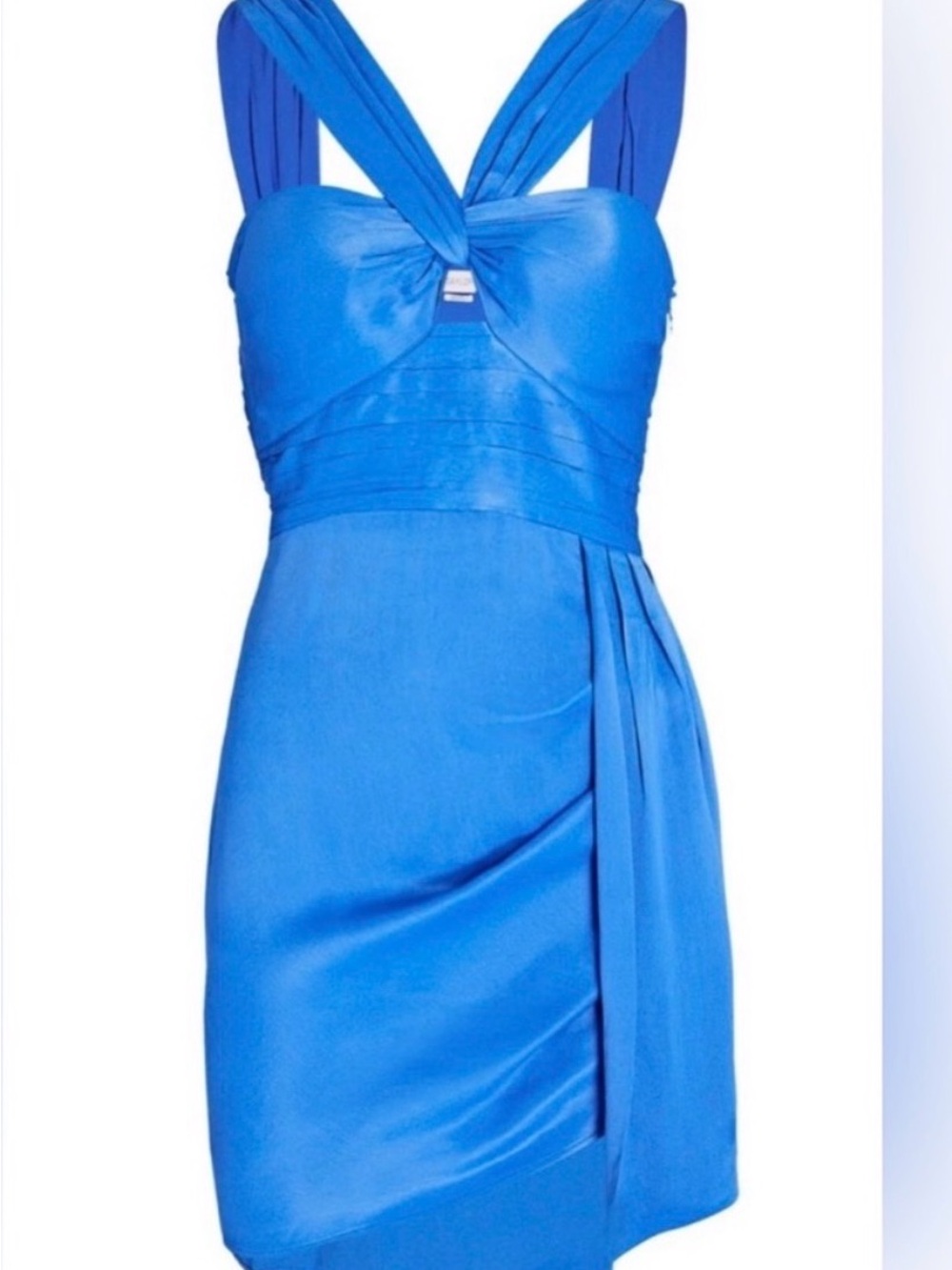 SAYLOR Cobalt Twist-Strap Mini Dress